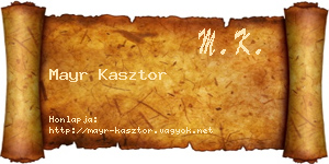 Mayr Kasztor névjegykártya